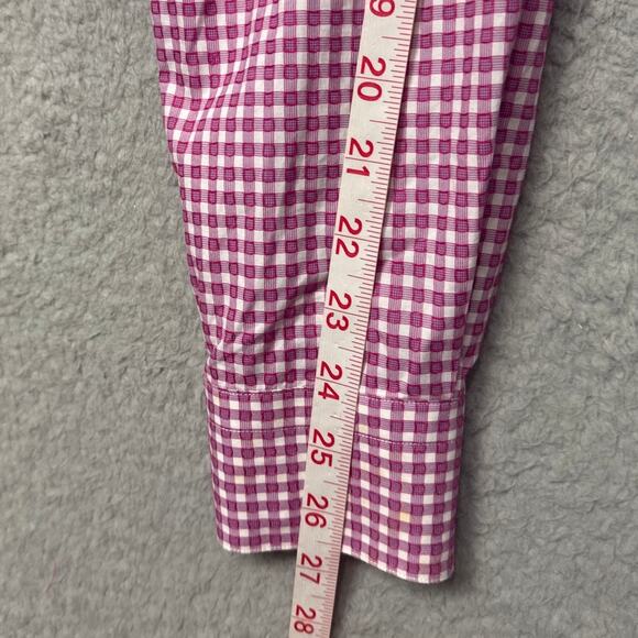 Robert Graham Button Down Shirt Hot Pink Plaid Size M Preppy Classic Designer - Picture 7 of 10